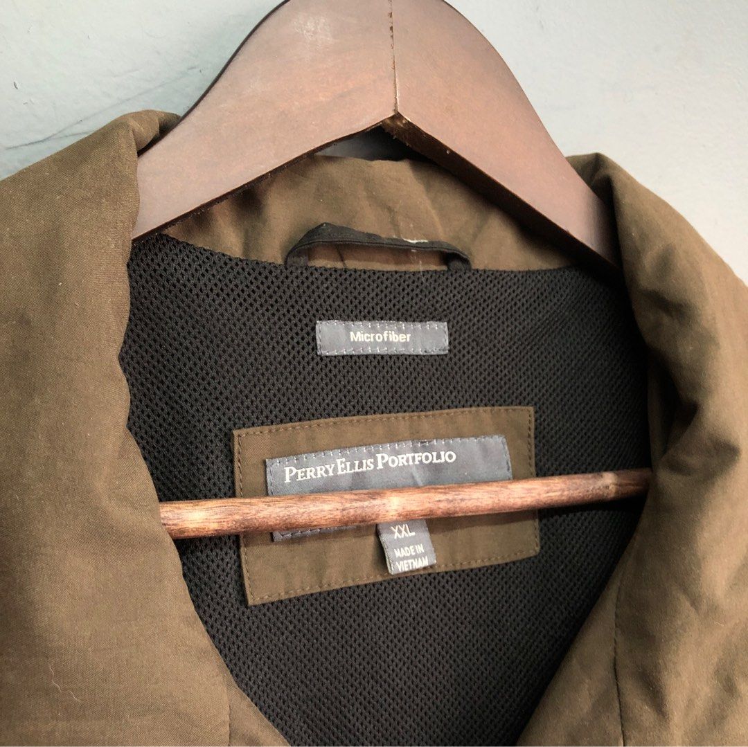 Perry ellis portfolio microfiber jacket top