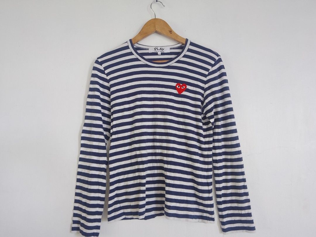 T-shirts Comme des Garçons PLAY Long Sleeve Tee Blue