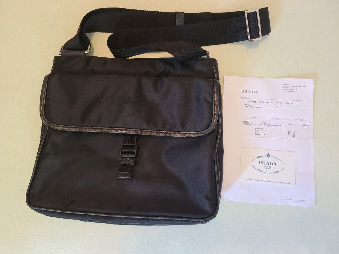Bandoliera tessuto saffiano new arrivals nero tu