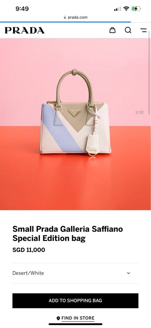 Small Prada Galleria Saffiano Special Edition bag - Fablle