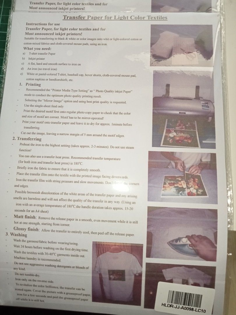 Printable Transfer sheets, Hobbies & Toys, Stationery & Craft, Art