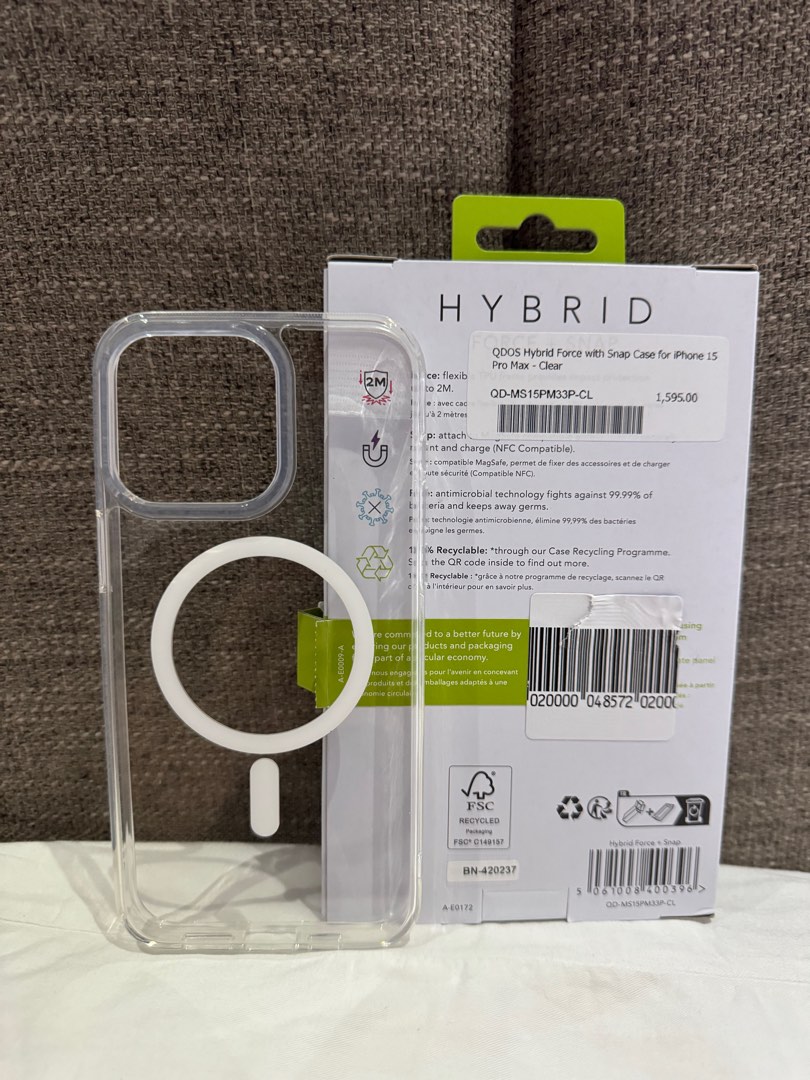 QDOS Hybrid Force + Snap Case with Magsafe for iPhone 15 Pro Max