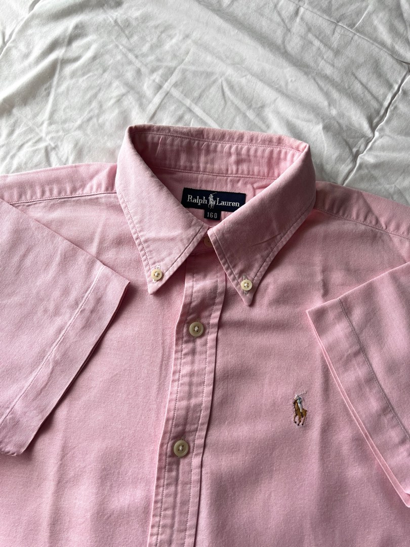 Ralph lauren pink short sleeve shirt clearance