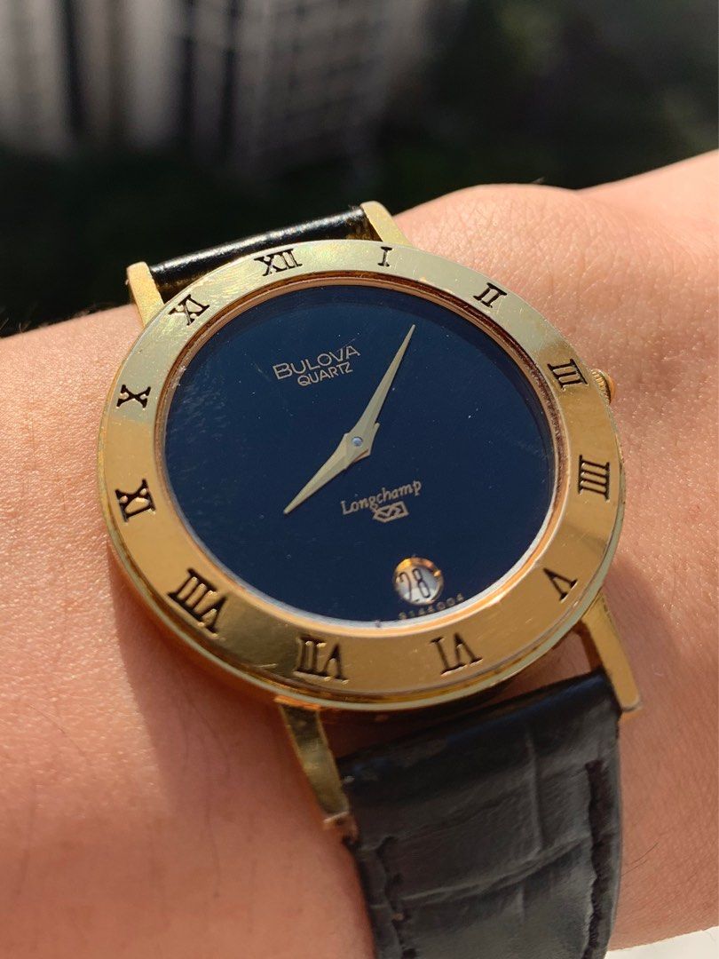 Rare Bulova Longchamp matte black dial