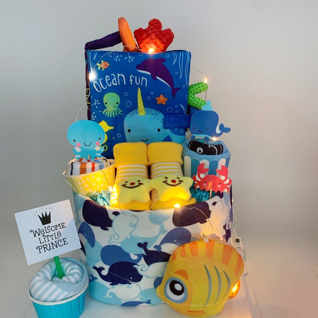 Ocean theme diaper cheap cake