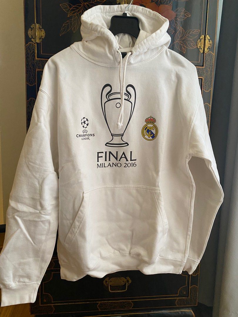 Real madrid white hoodie on sale