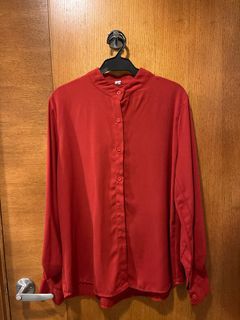 Red Longsleeved Blouse