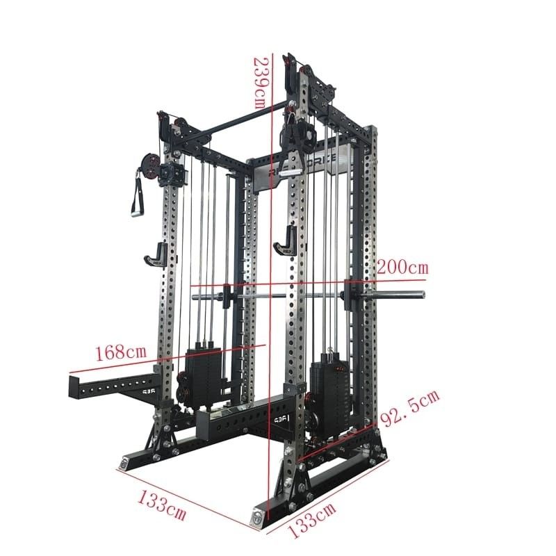 RF Stainless Steel Power Rack Smith Machine Double Fly BN Sports Equipment Exercise Fitness Cardio Fitness Machines on Carousell