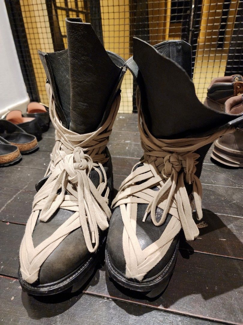 Rick owens lace up creeper boots 2025