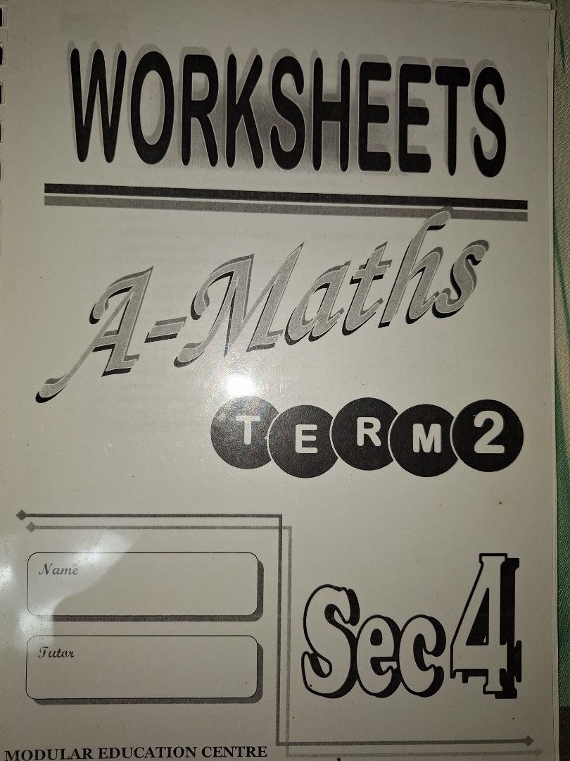 Sec4 Math Topics Sec4 Amath worksheets, Hobbies & Toys, Books & Magazines, Assessment ...