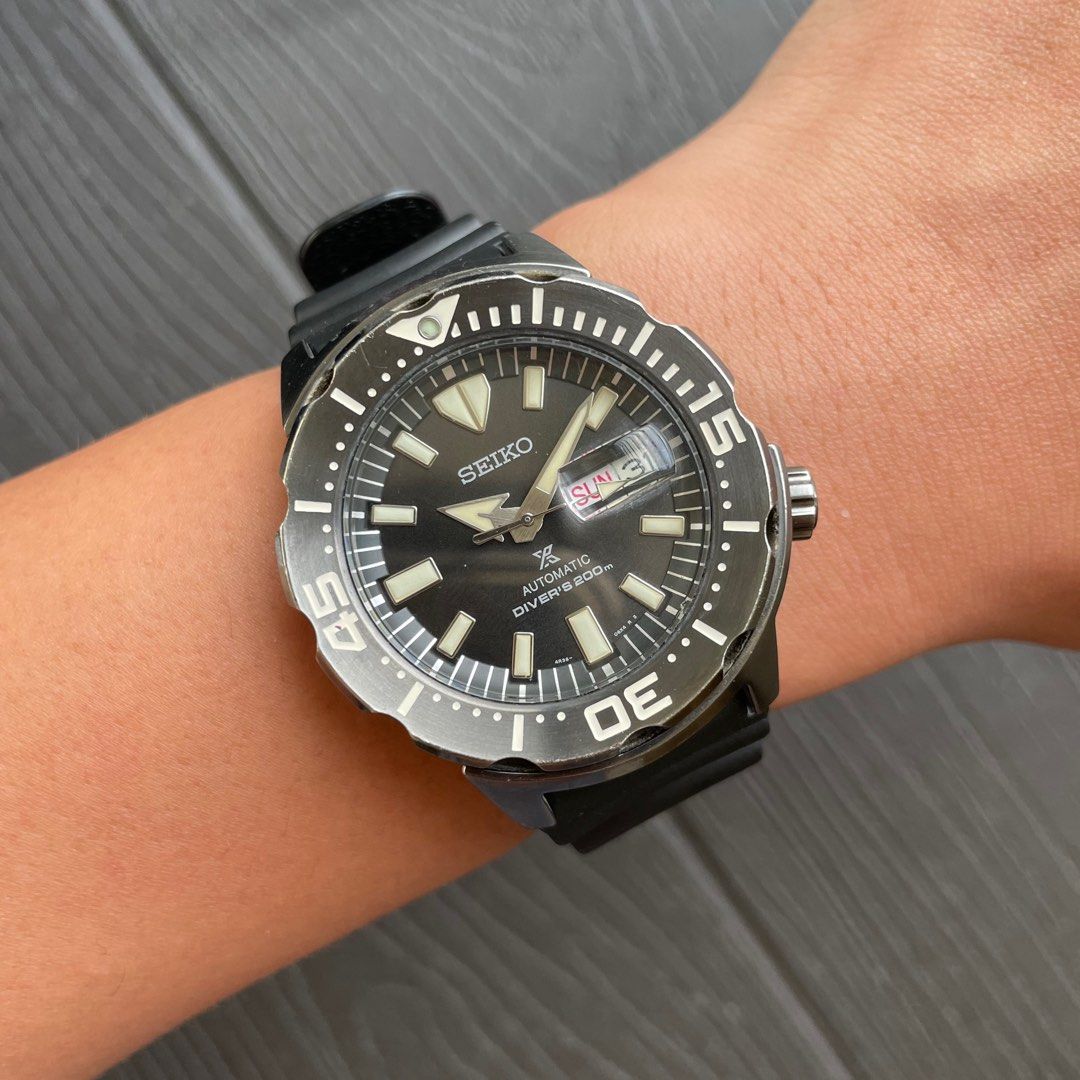 Seiko black monster 200m discount srpd29k