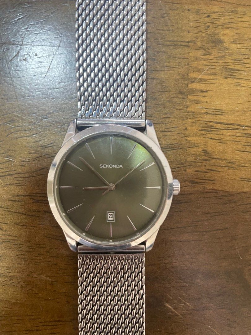 Sekonda men's stainless clearance steel mesh bracelet watch