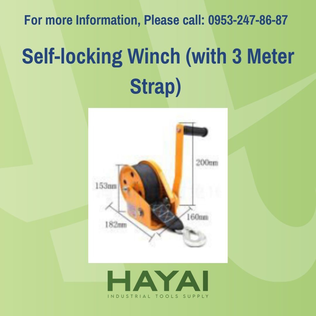 Selflocking Winch (with 3 Meter Strap), Commercial & Industrial
