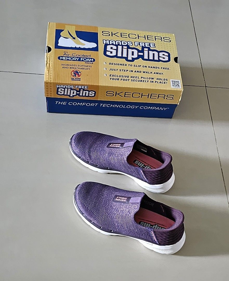 SKECHERS Woman Hands Free Slip Ins Shoe Model 124569 PLUM GOwalk