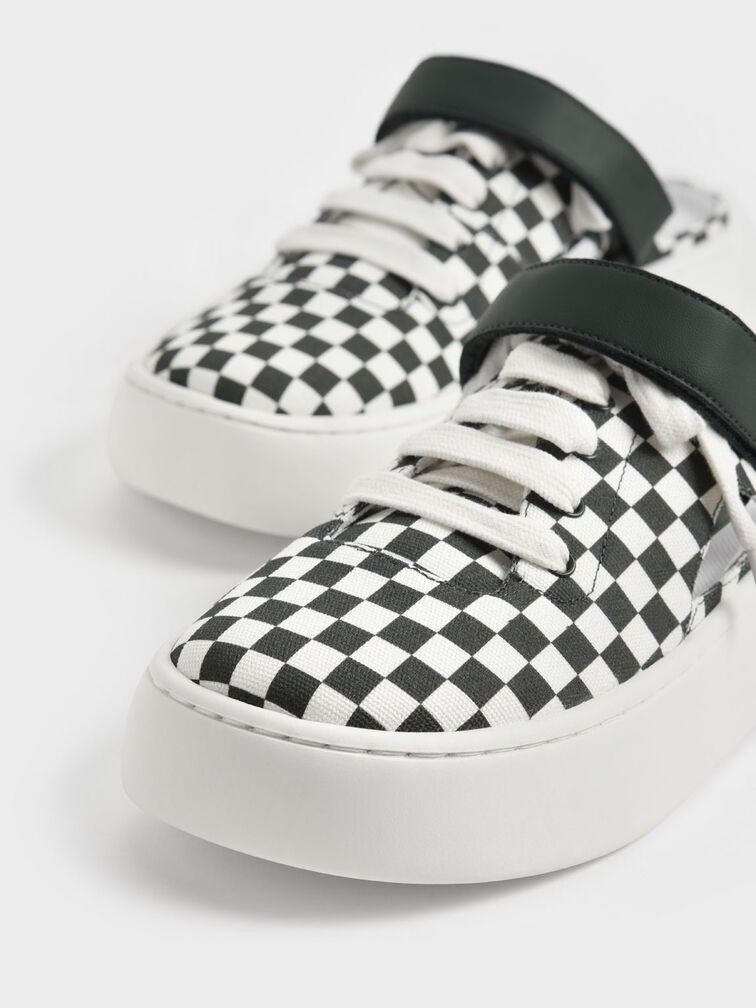 Checkered canvas shoes sale
