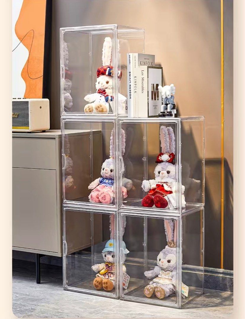 Big Capacity Stackable Transparent Dust Proof Desktop Storage