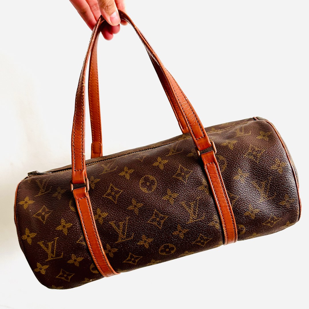 Louis Vuitton Monogram Papillon 26 Boston Barrell Cylinder Bag