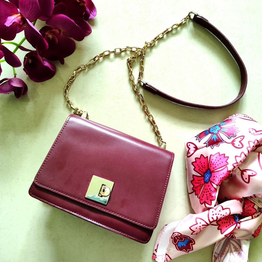 Maroon crossbody 2025 purse