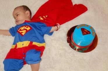 Superman top baby outfit