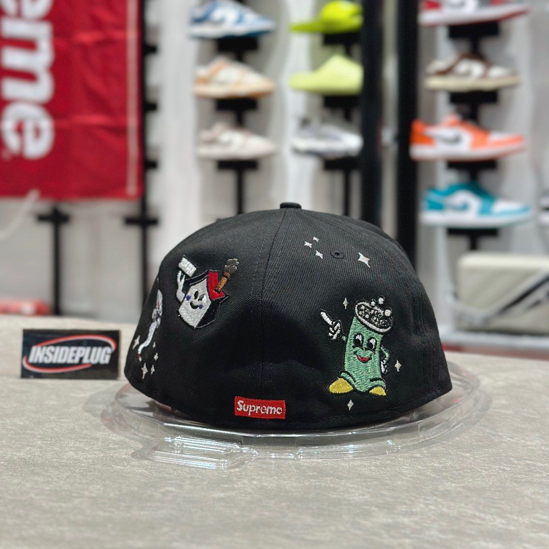 Supreme New Era Characters S Logo Baseball Hat Black Men s