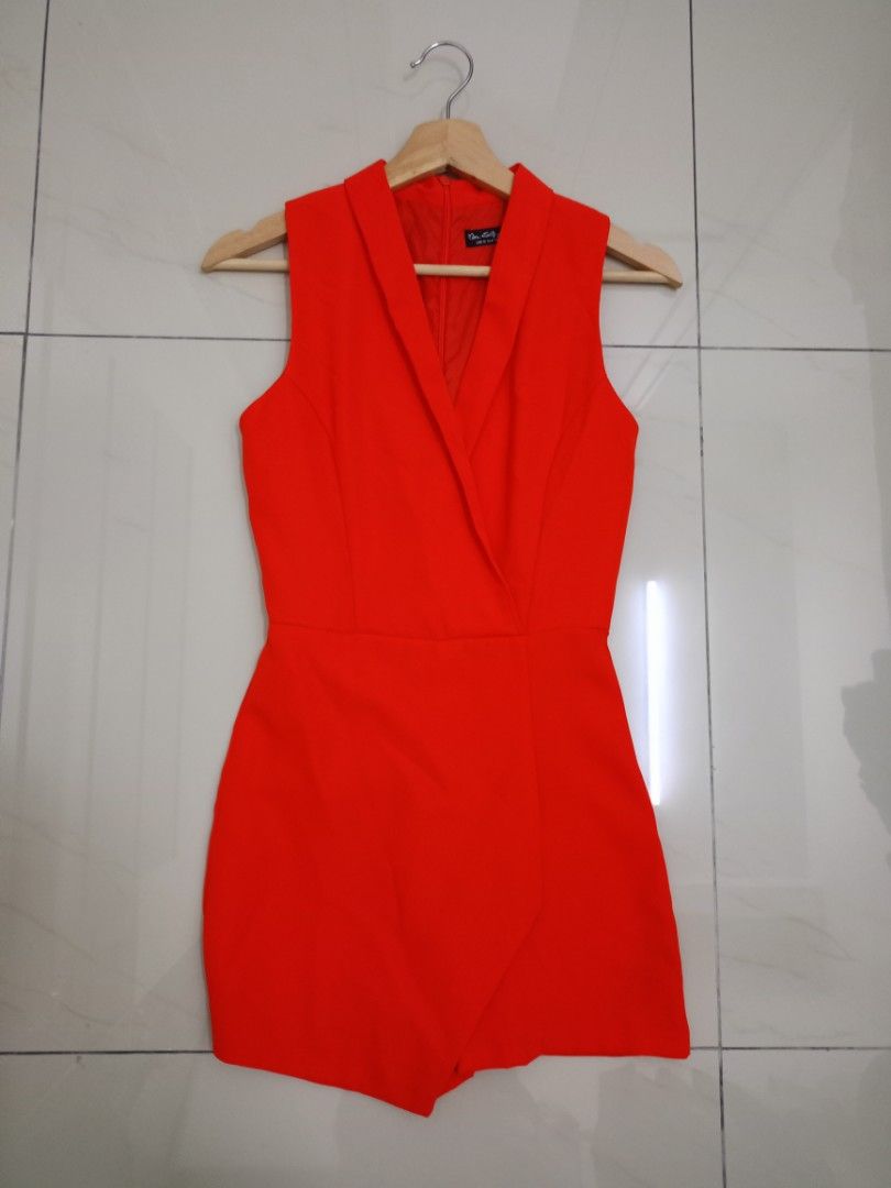 Miss selfridge 2025 red playsuit
