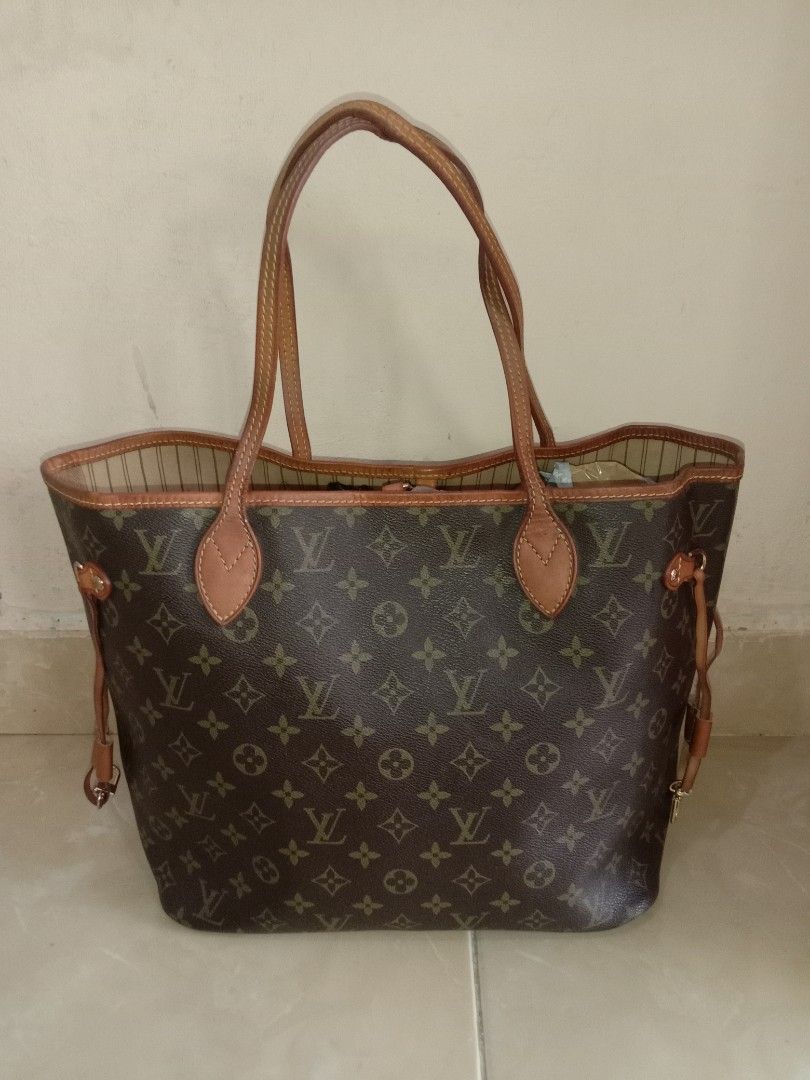 Louis Vuitton Neverfull tas lv authentic, Fesyen Wanita, Tas & Dompet di  Carousell