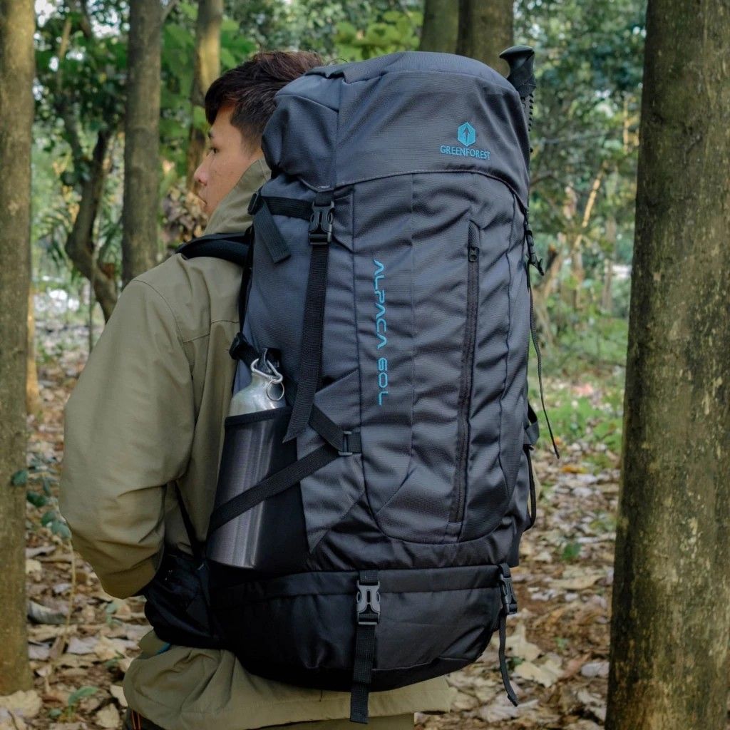 Tas Ransel Gunung 60 Liter Tas Carrier Outdoor Camping Greenforest