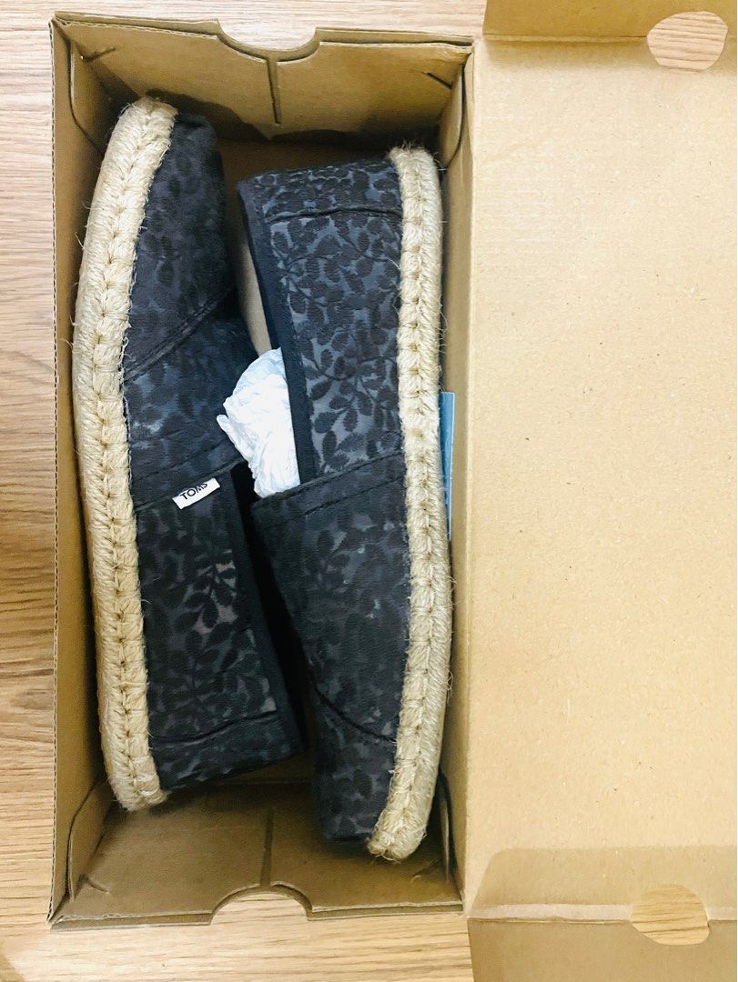 Toms Alpargata Floral Lace Rope Espadrille 7.5 Womens Women s