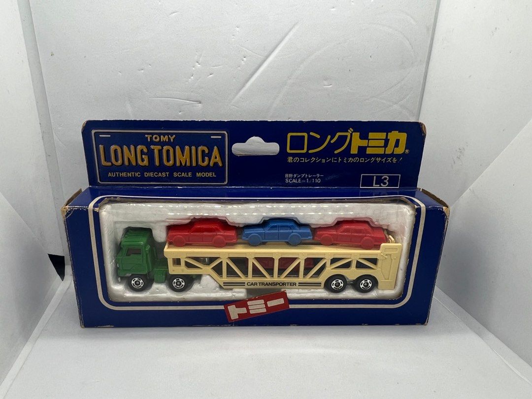 tomy long tomica L3 hino semi trailer car transporter japan 日野 