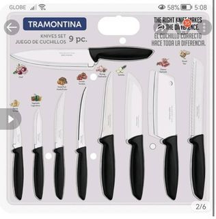 TRAMONTINA 9-pc knives set /Aunthentic/ Made in Brazil