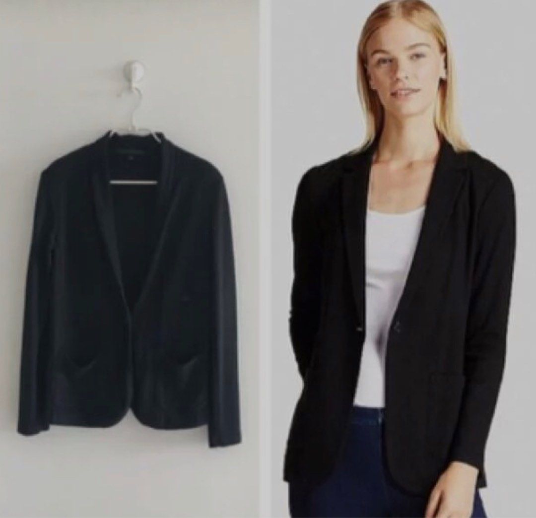 Womens soft black blazer outlet