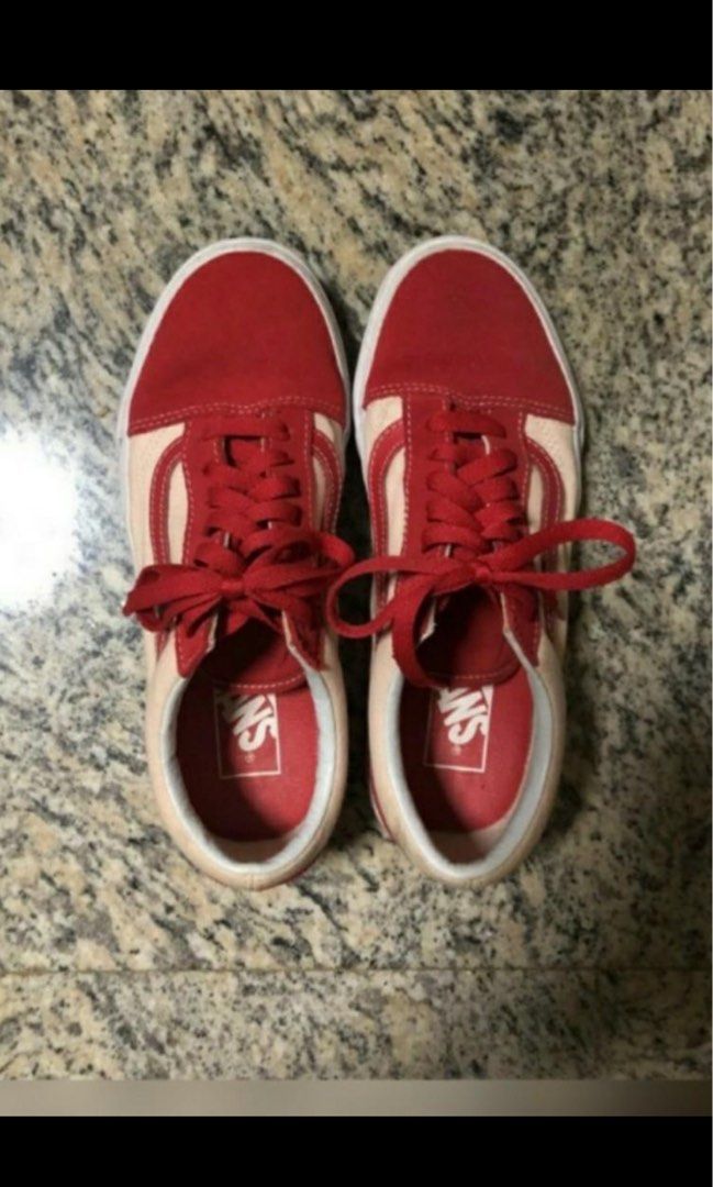 Red van sneakers cheap