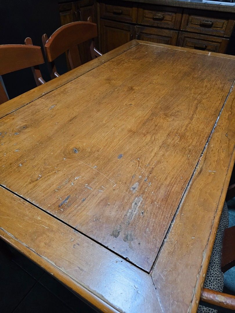 Vintage Dining Table Set, Furniture & Home Living, Furniture, Tables & Sets on Carousell