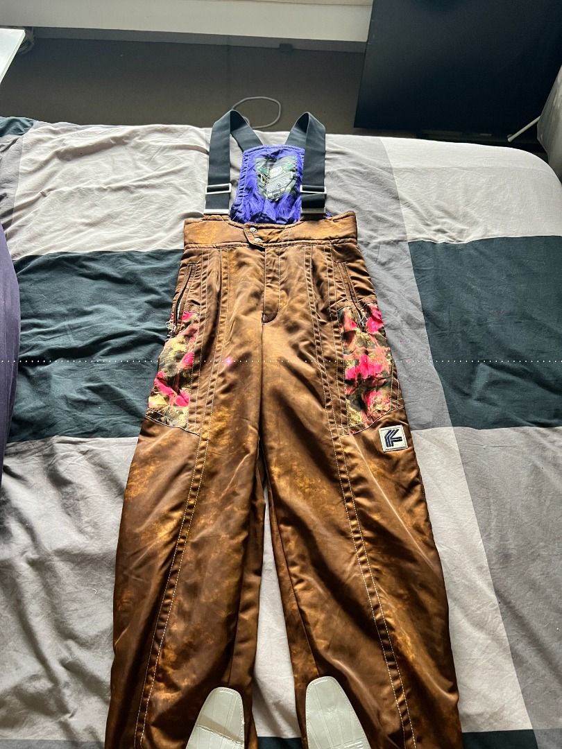 Vintage Thrift FABLICE Racing Spirit Champion Team Ski snow pants
