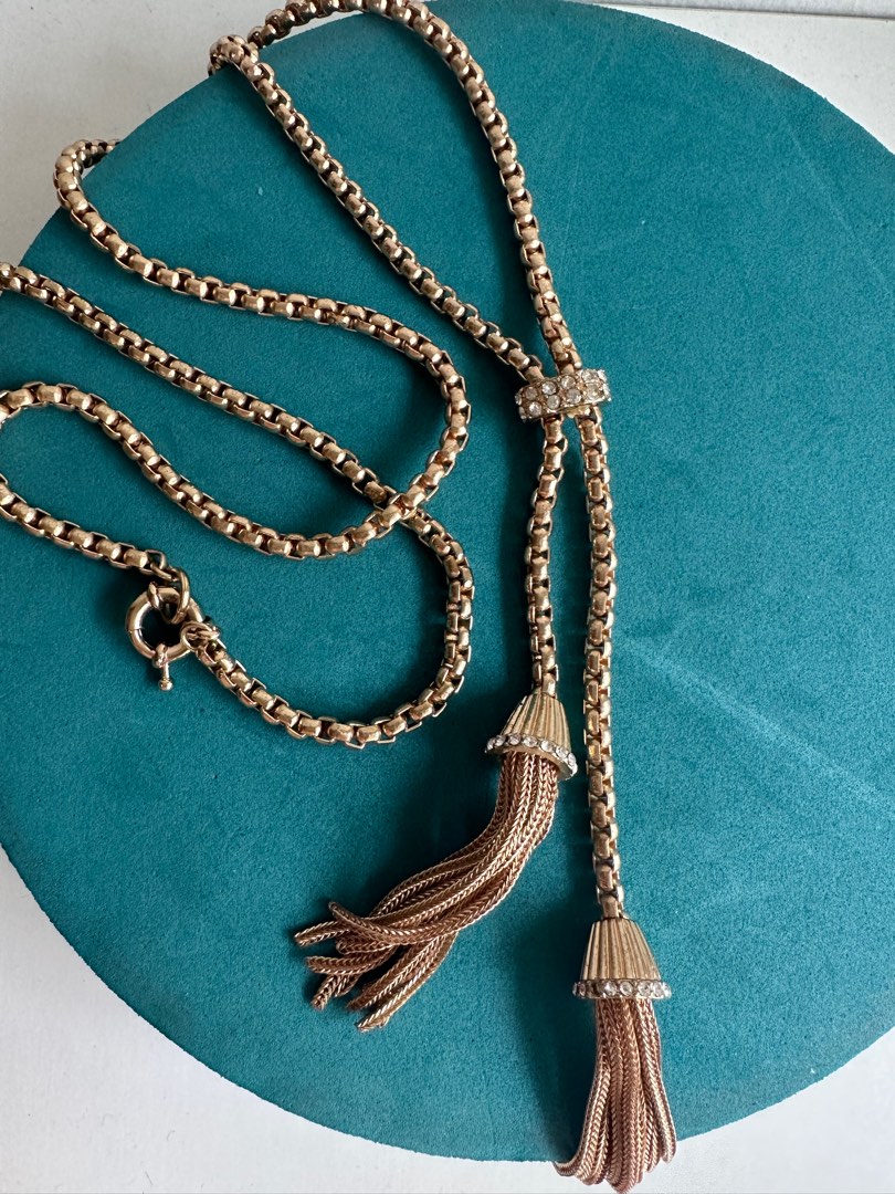 J crew gold cheap tassel necklace