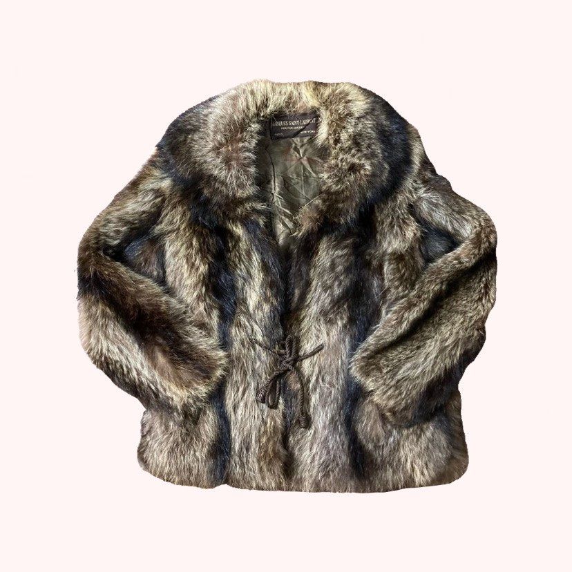 Jacques saint laurent fur coat hotsell