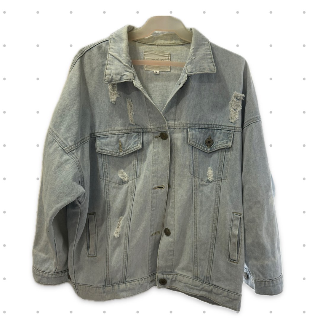 WASHED DENIM JACKET, Women's Fashion, Coats, Jackets and Outerwear on ...