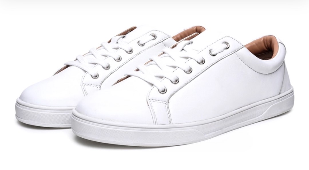 White sneakers leather best sale men