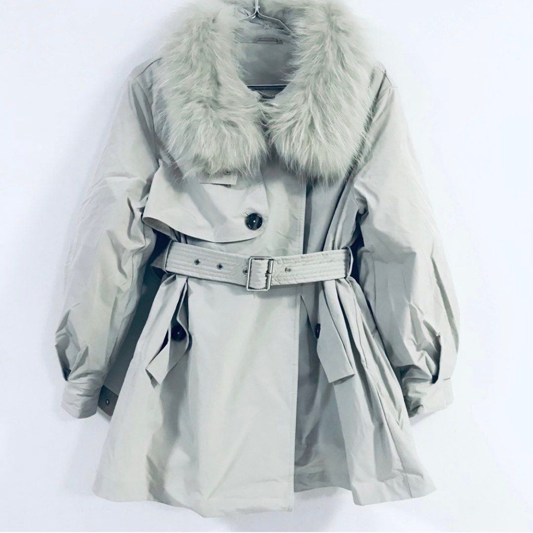Down coats clearance with real fur