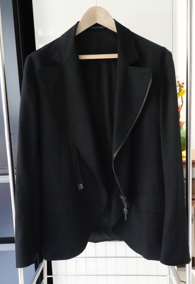 Yohji Yamamoto 14aw Gothic Wolf zip Biker jacket Men s Fashion