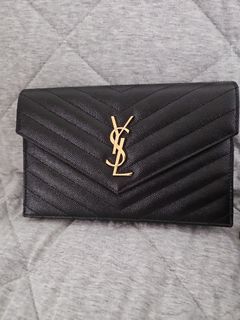 Ysl woc saint Laurent monogram envelope wallet on chain outfits  #chandrasakhrani