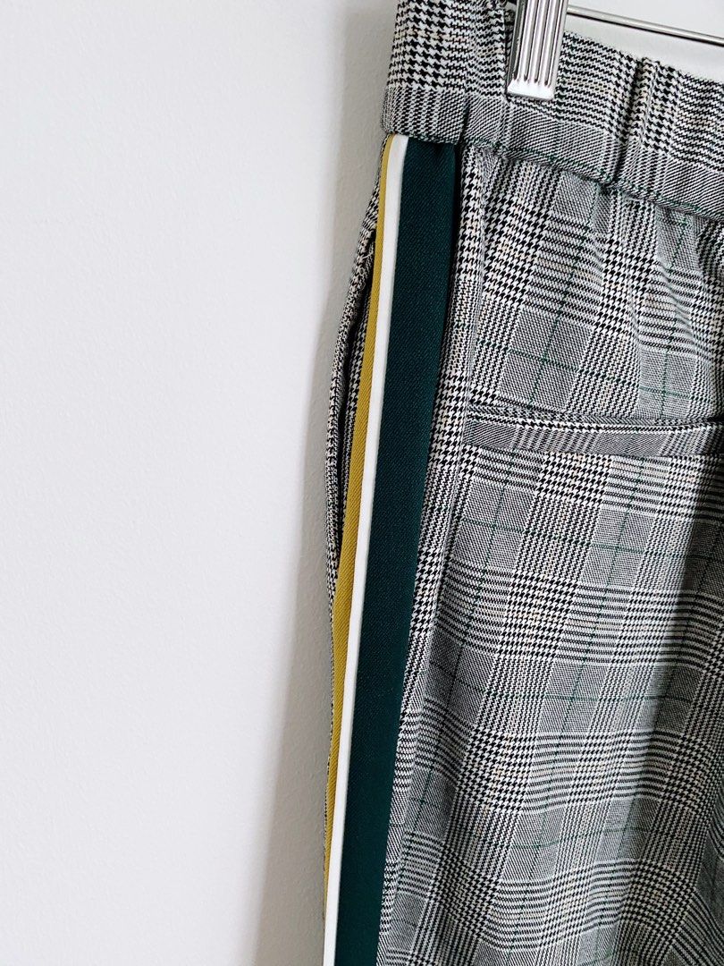 Checked discount pants zara