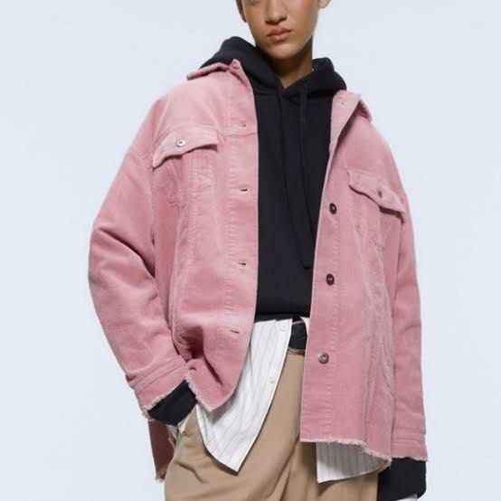 Zara oversized outlet corduroy jacket