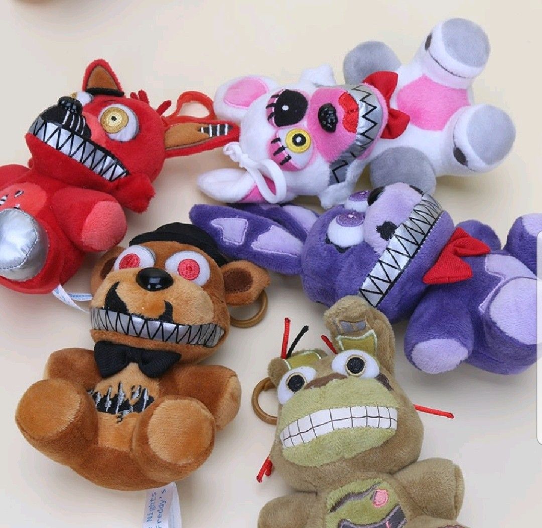 14CM FNAF Foxy Chica Bonnie Golden Freddy Nightmare Fredbear Bear keychain  Five Nights At Freddy's 4 Pendant Plush Toys - Price history & Review, AliExpress Seller - Bratsweetis Store