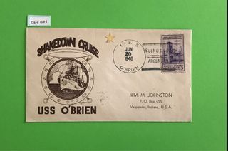 1940 USA ship cover, Shakedown cruise, USS O’Brien DD-415