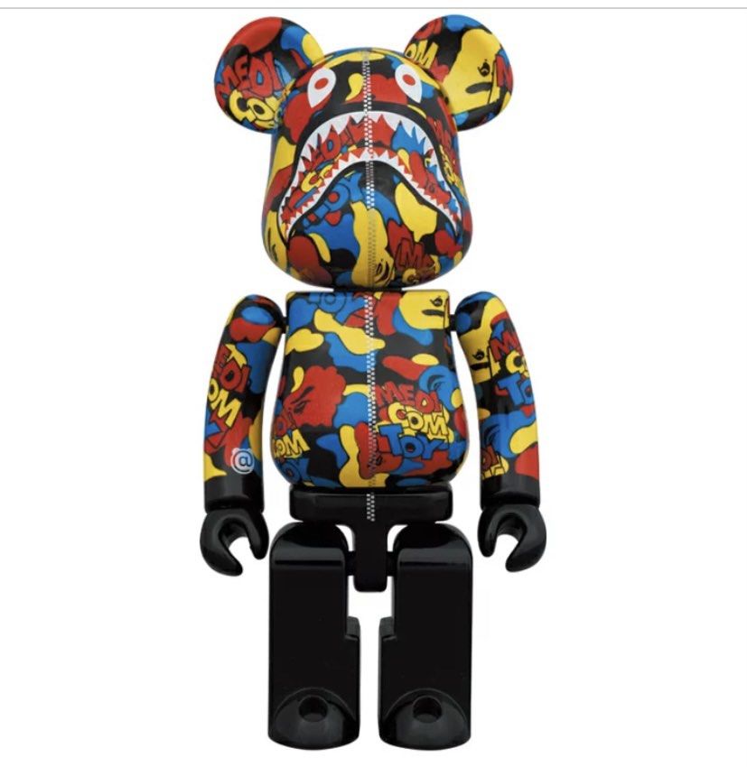 Bearbrick x BAPE Medicom Toy Camo Shark Chogokin 200% - US