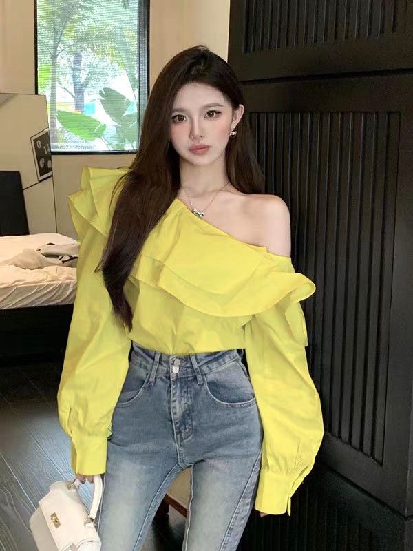 Half shoulder top design clearance