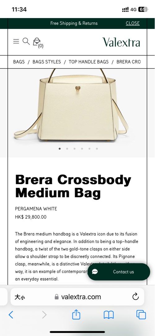 Brera crossbody Medium bag - Smokey Grey
