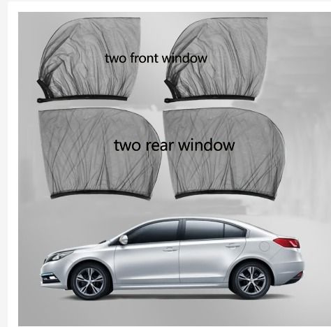 2 PCS Universal Car Sun Shade Mesh Kids Protection Sunshade Net UV  Protection Curtain Front OR Rear Side Windows Blind, Car Accessories,  Accessories on Carousell