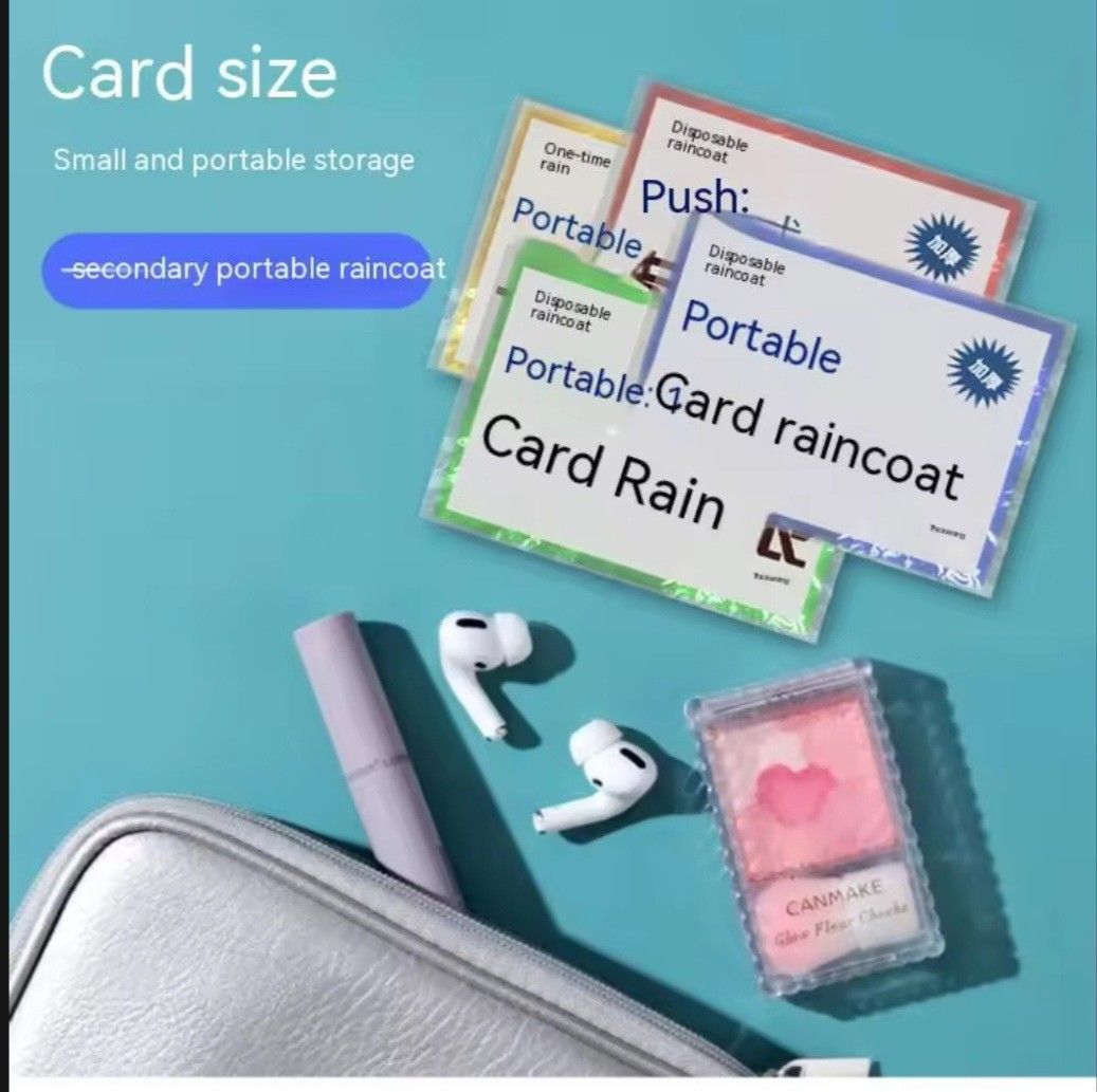 Rain discount card raincoat